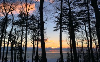 Winter Sunset Along M-119